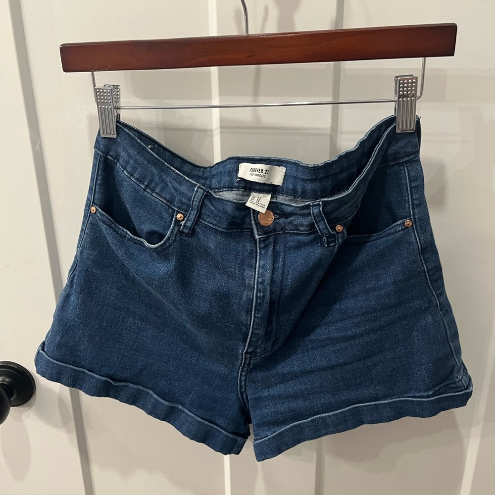 F21 high- rise Denim Shorts